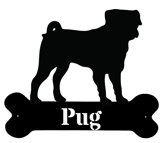 Dogbone Monogram Metal Sign for Pets