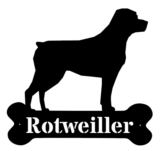 Dogbone Monogram Metal Sign for Pets