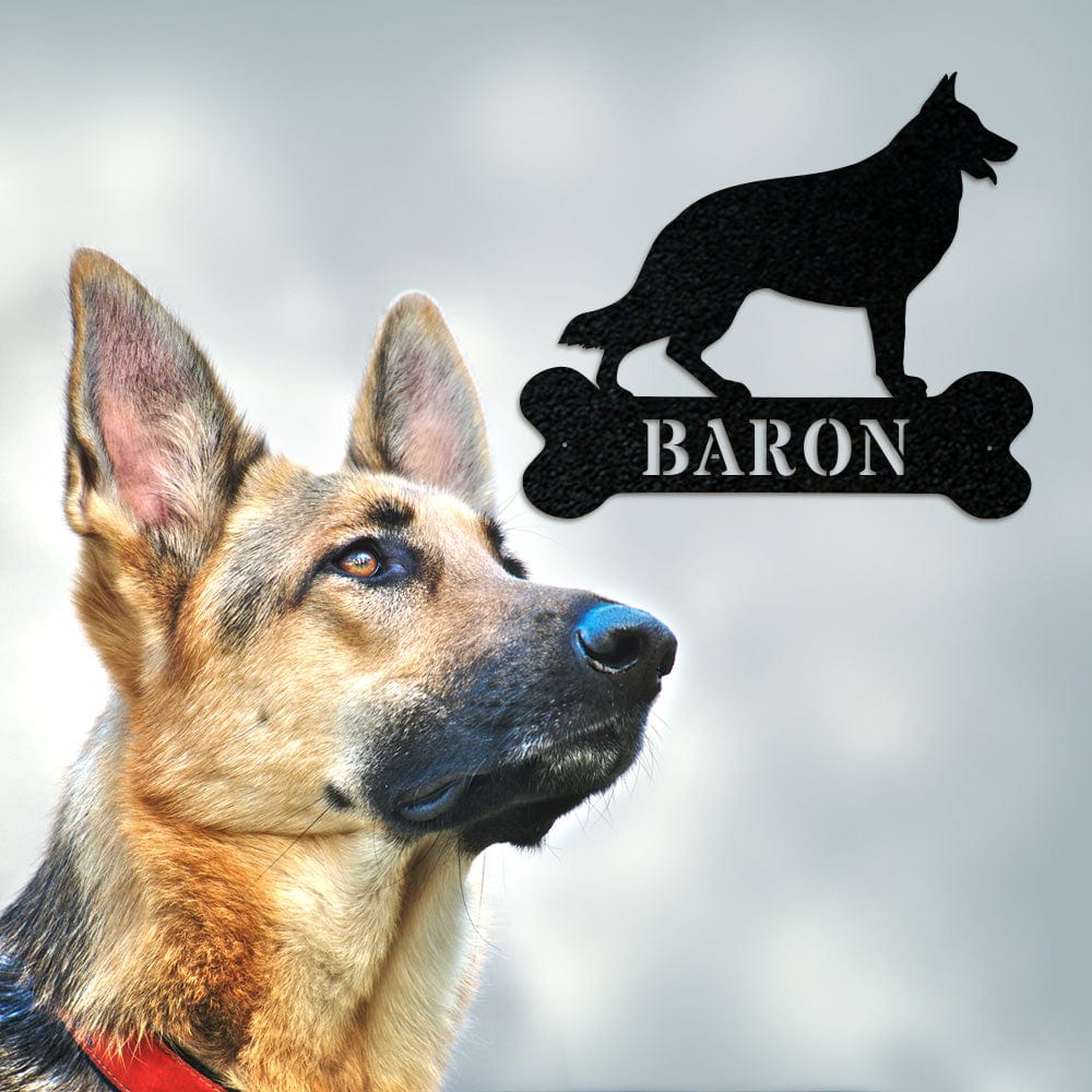 Dogbone Monogram Metal Sign for Pets