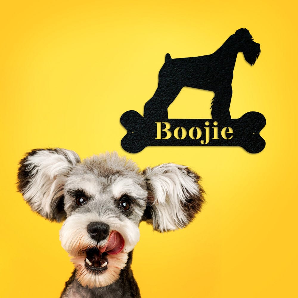 Dogbone Monogram Metal Sign for Pets