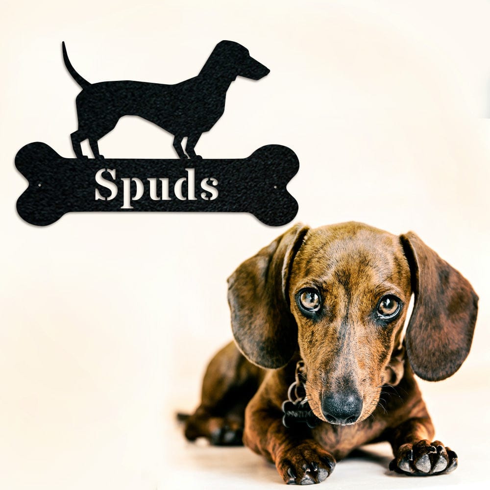 Dogbone Monogram Metal Sign for Pets
