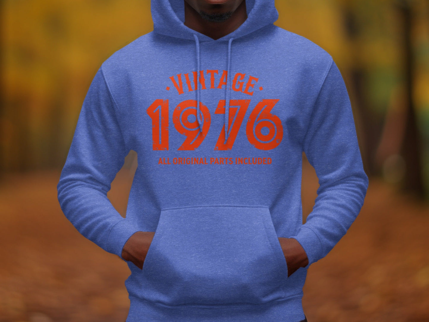 Vintage 1976 All Original Parts Included Graphic Design Hoodie