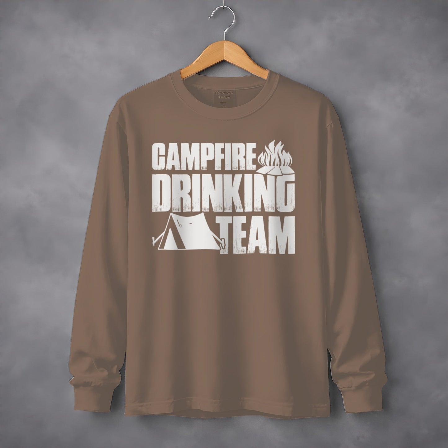 Campfire Drinking Team Graphic Design Great Gift Long Sleeve T-Shirt
