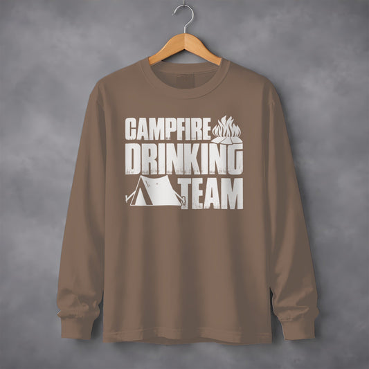 Campfire Drinking Team Graphic Design Great Gift Long Sleeve T-Shirt