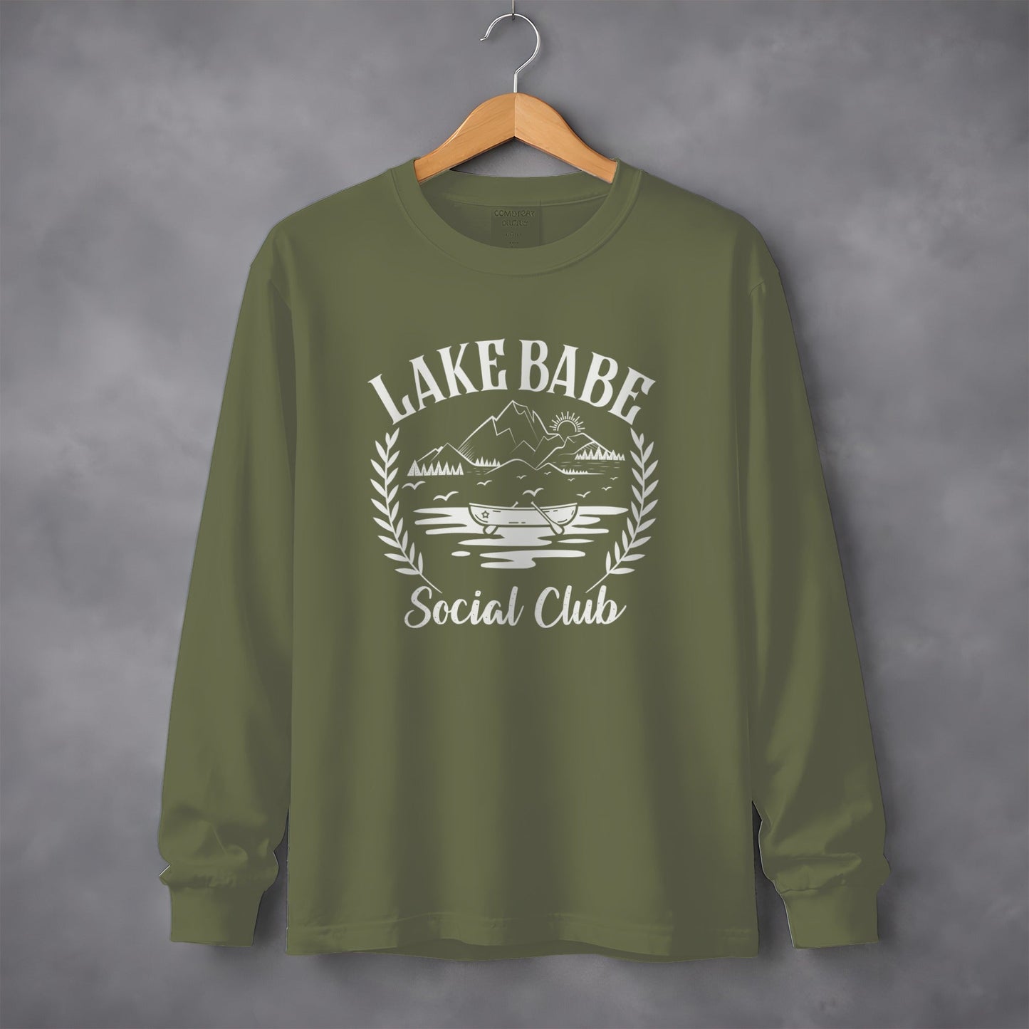 Lake Babe Social Club Vacation Outdoors Design Long Sleeve T-Shirt