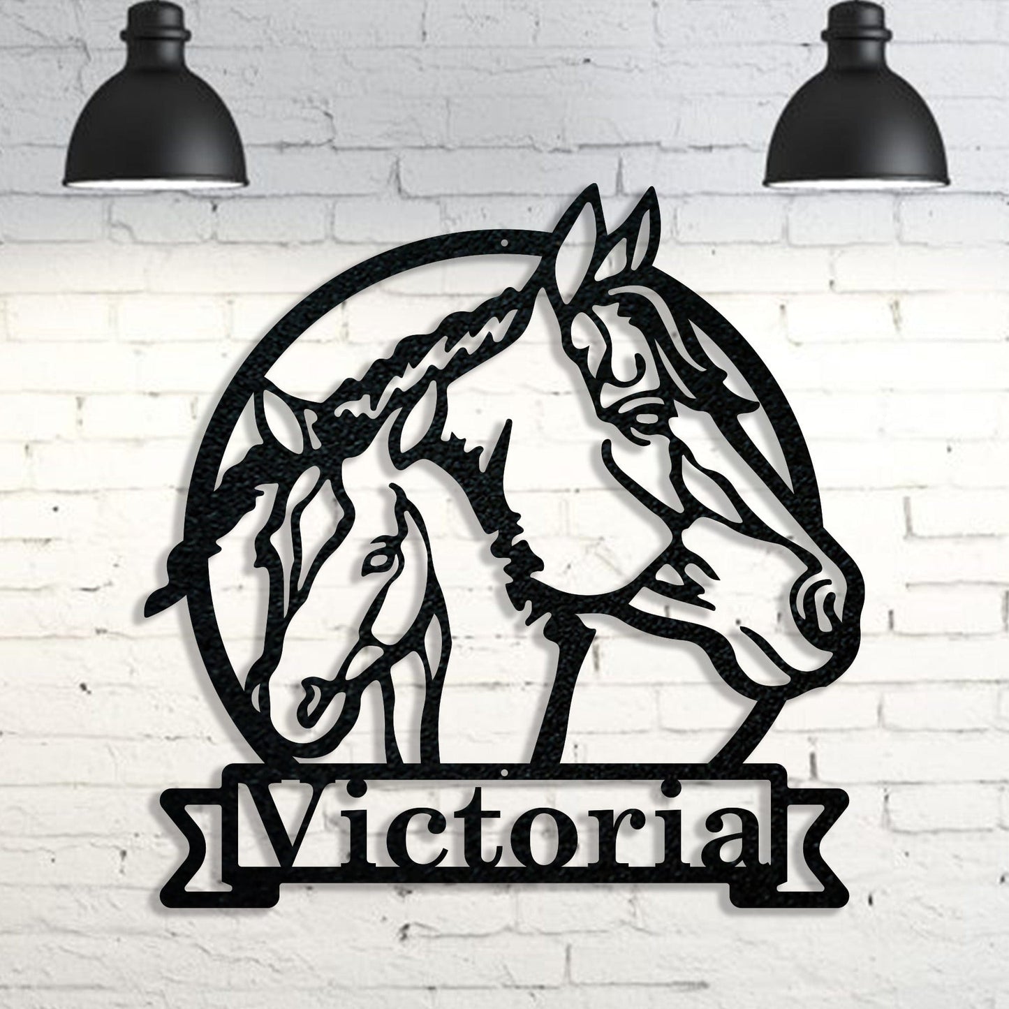 Farm Horse and Pony Personalized Metal Sign