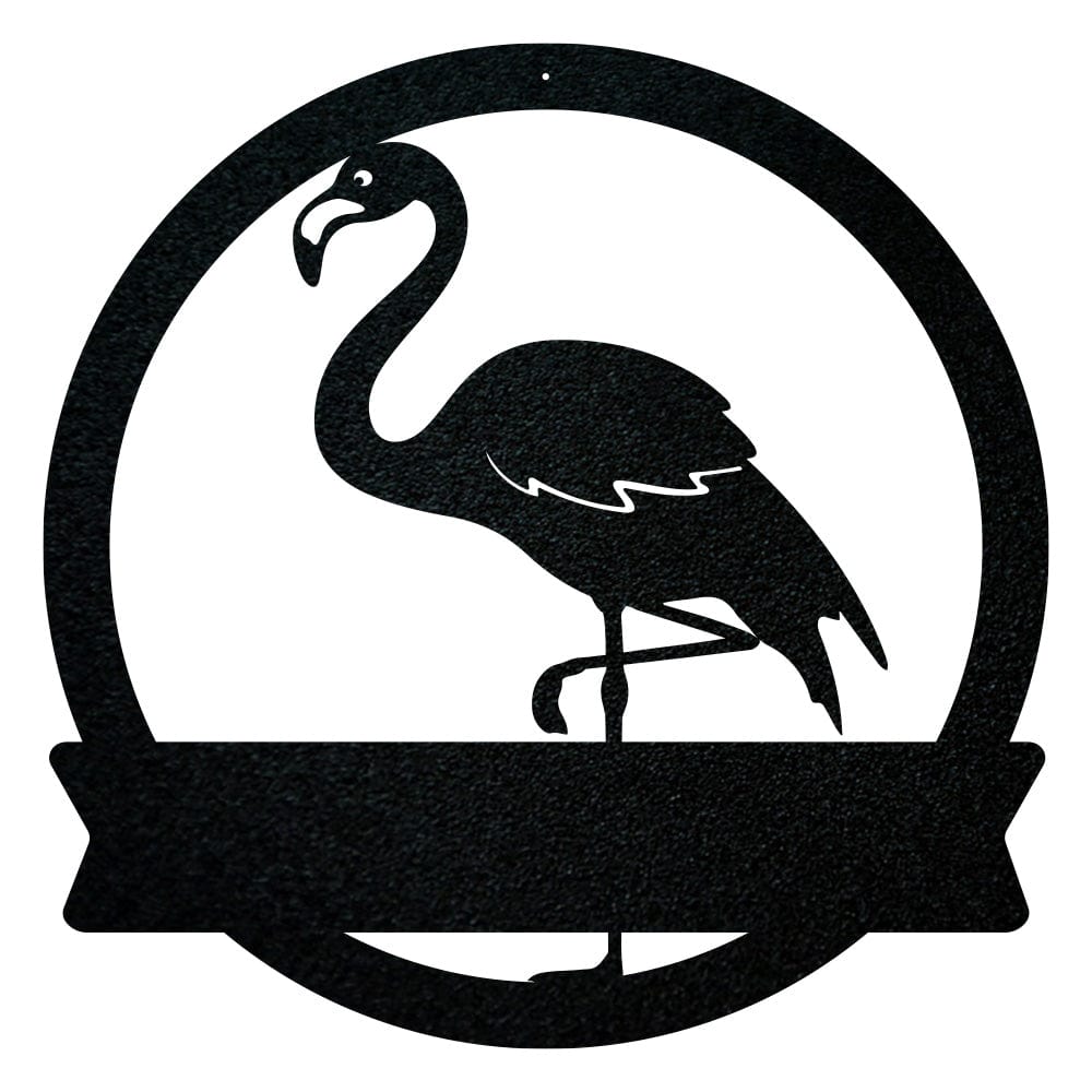 Flamingo Monogram Metal Sign
