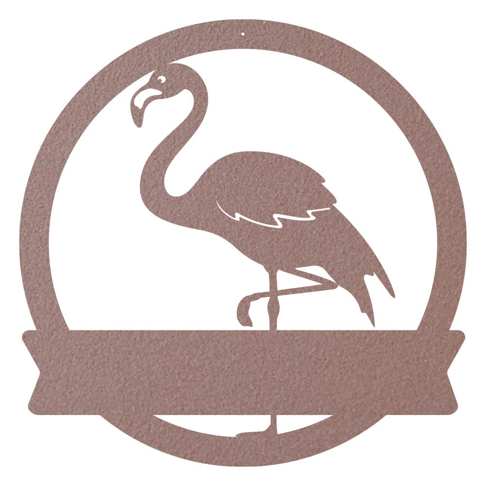 Flamingo Monogram Metal Sign