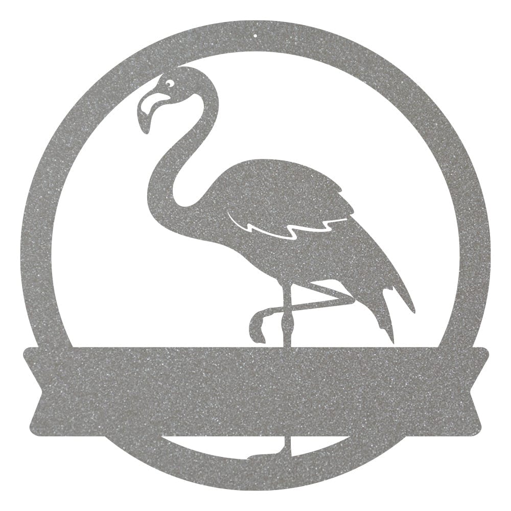 Flamingo Monogram Metal Sign
