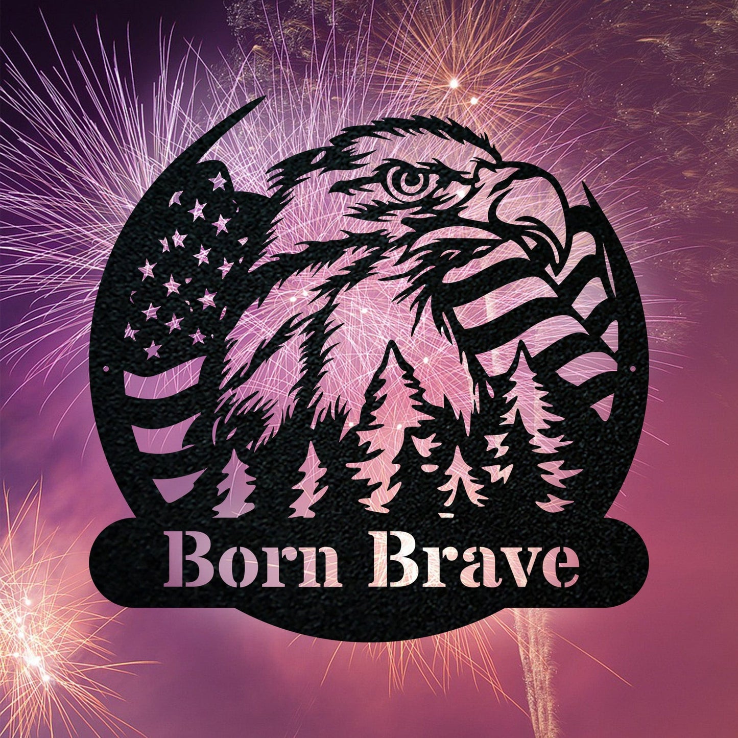 Freedom Eagle Personalized Metal Sign