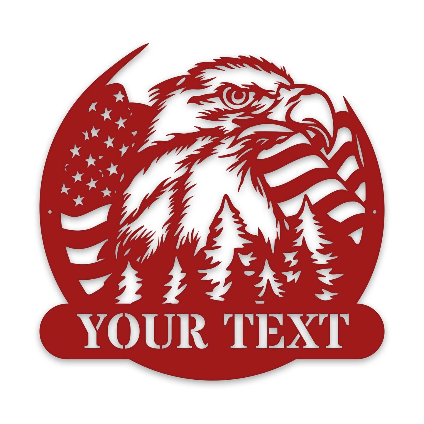 Freedom Eagle Personalized Metal Sign