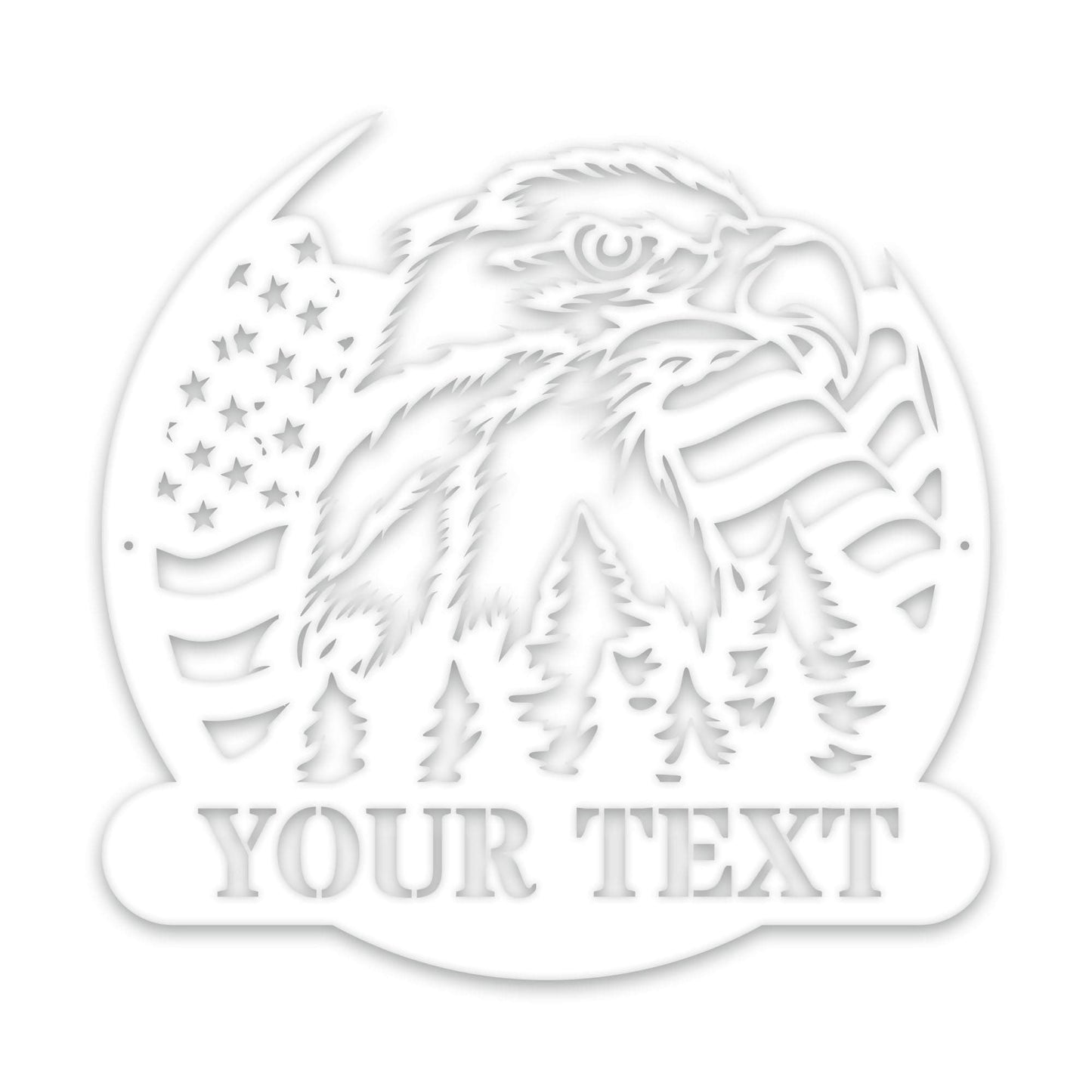 Freedom Eagle Personalized Metal Sign