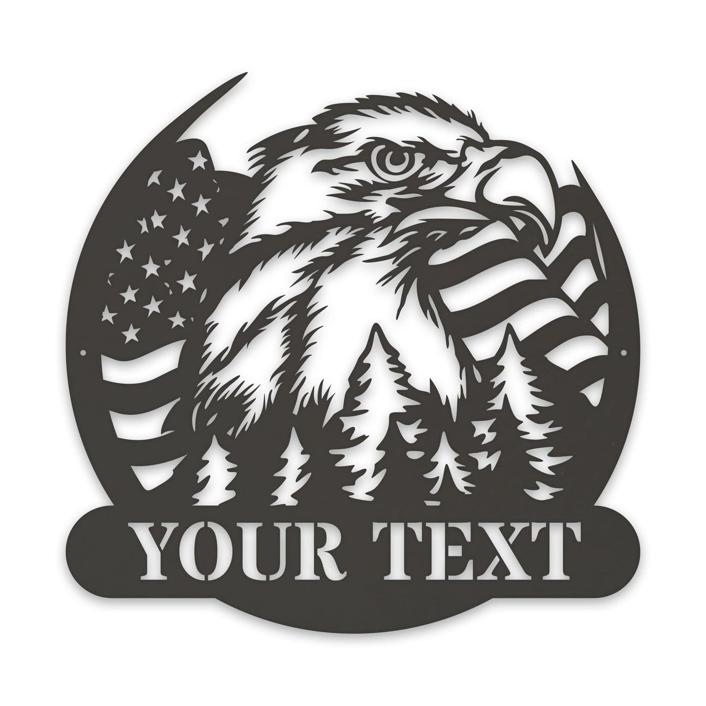 Freedom Eagle Personalized Metal Sign