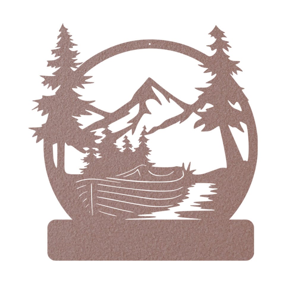Lake Boat Outdoor Metal Sign - Powder Coated Rust Resistant Wall Art