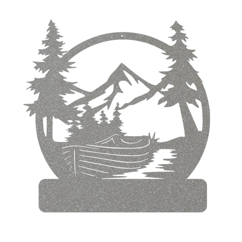 Lake Boat Outdoor Metal Sign - Powder Coated Rust Resistant Wall Art