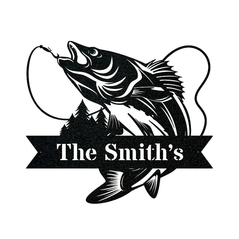 Great Outdoor Walleye Fish Monogram