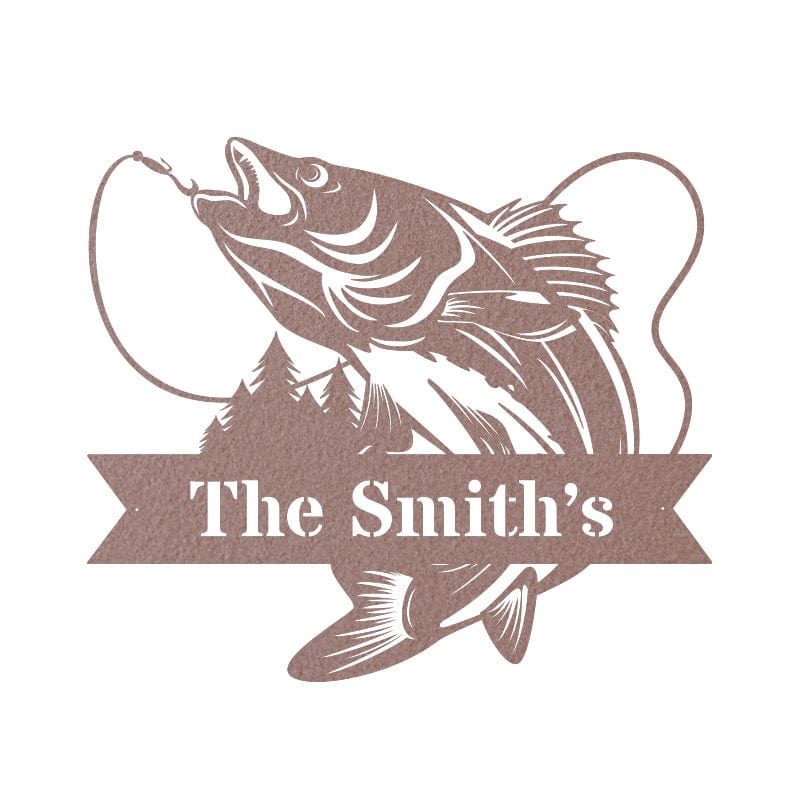 Great Outdoor Walleye Fish Monogram