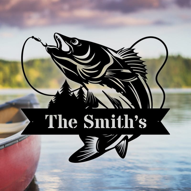 Great Outdoor Walleye Fish Monogram