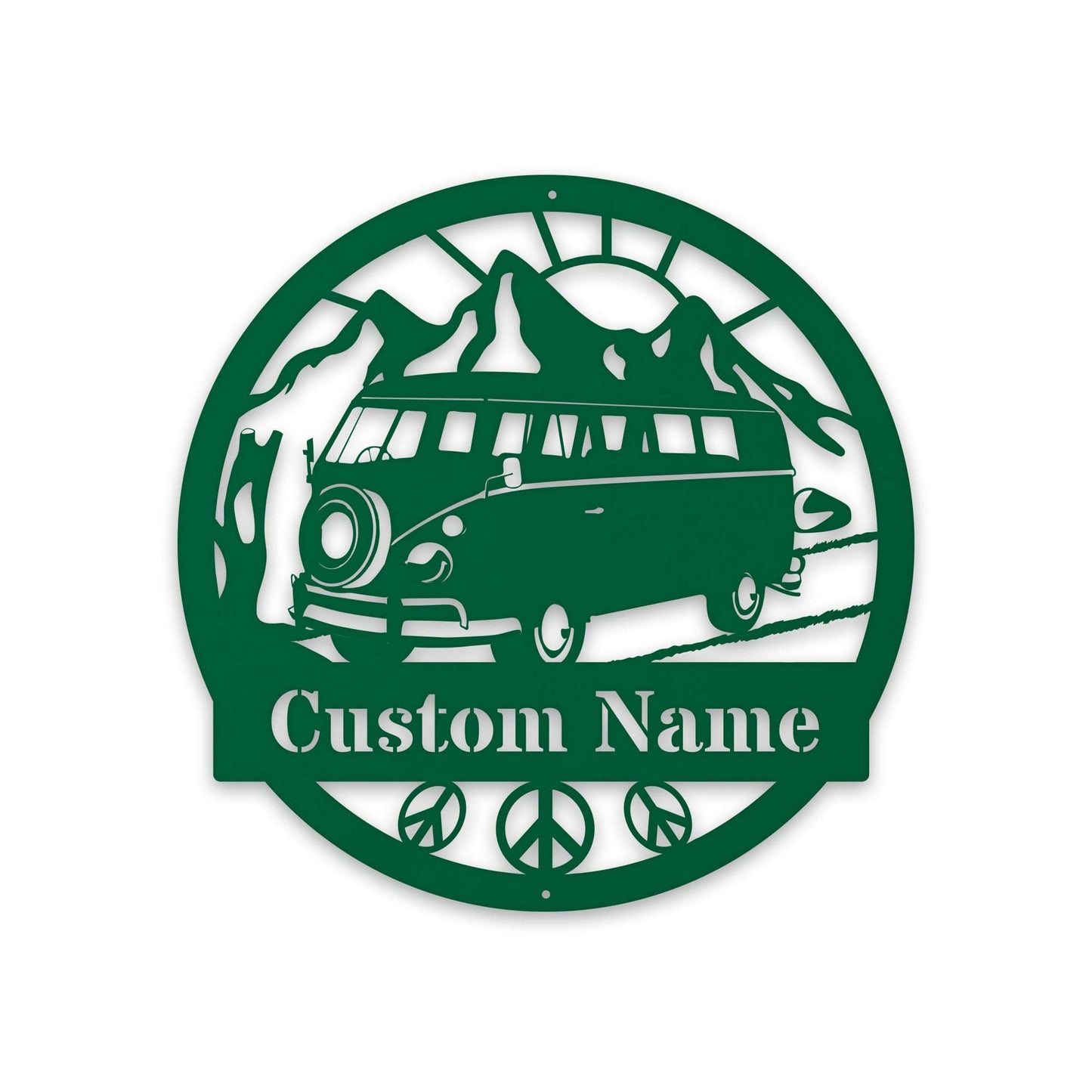 GREAT OUTDOORS- VW Bus Road Trip- Hippie Bus Custom Metal Sign