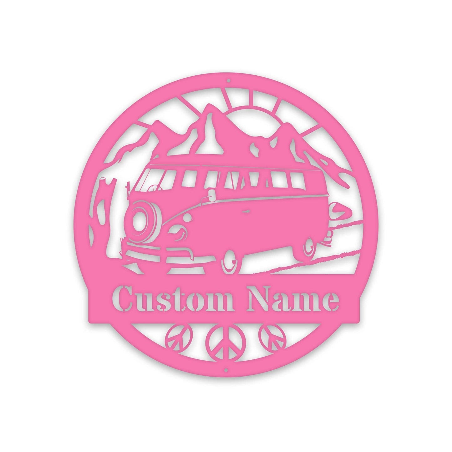 GREAT OUTDOORS- VW Bus Road Trip- Hippie Bus Custom Metal Sign