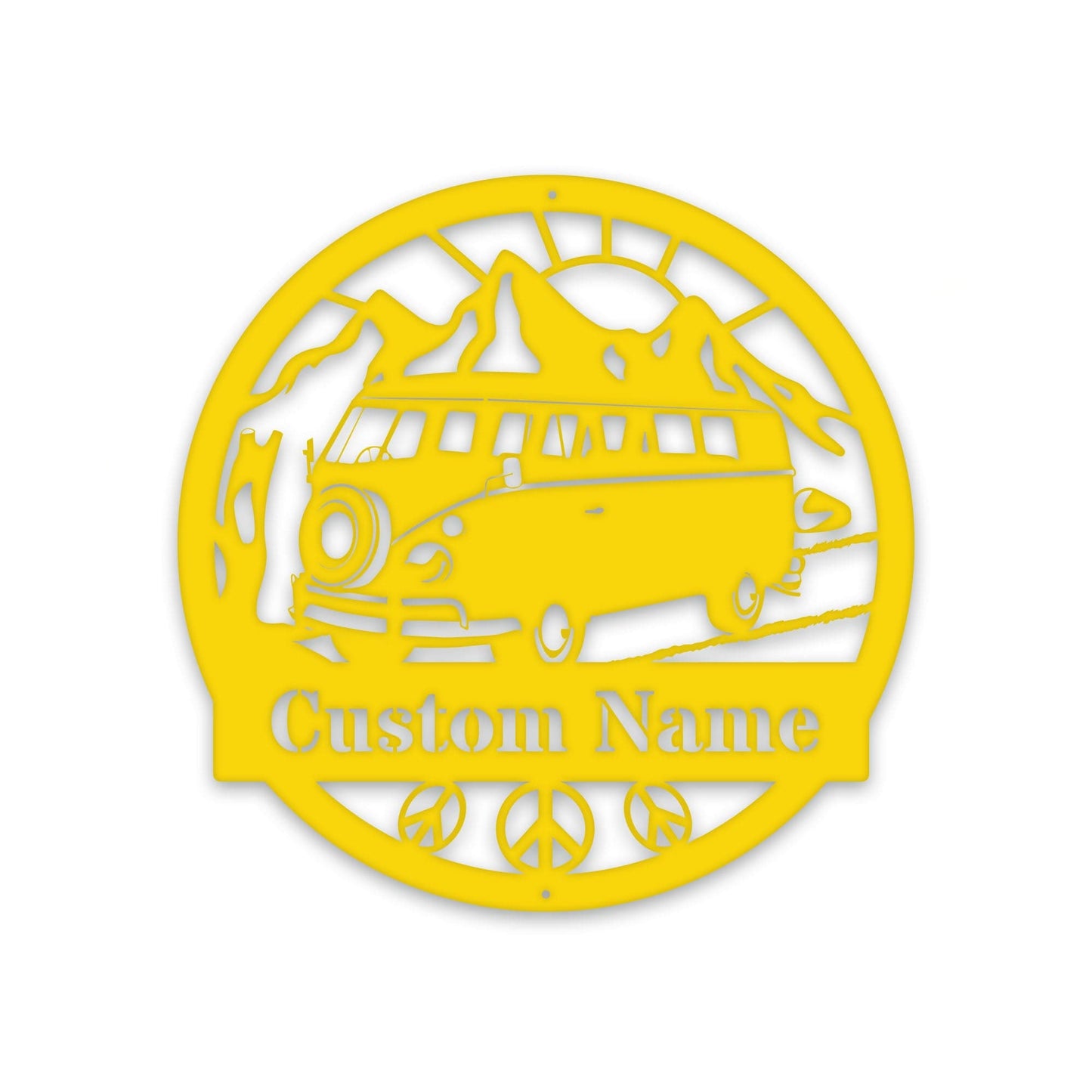 GREAT OUTDOORS- VW Bus Road Trip- Hippie Bus Custom Metal Sign