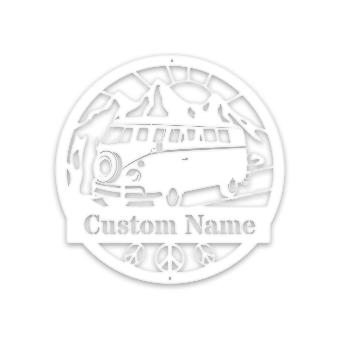 GREAT OUTDOORS- VW Bus Road Trip- Hippie Bus Custom Metal Sign