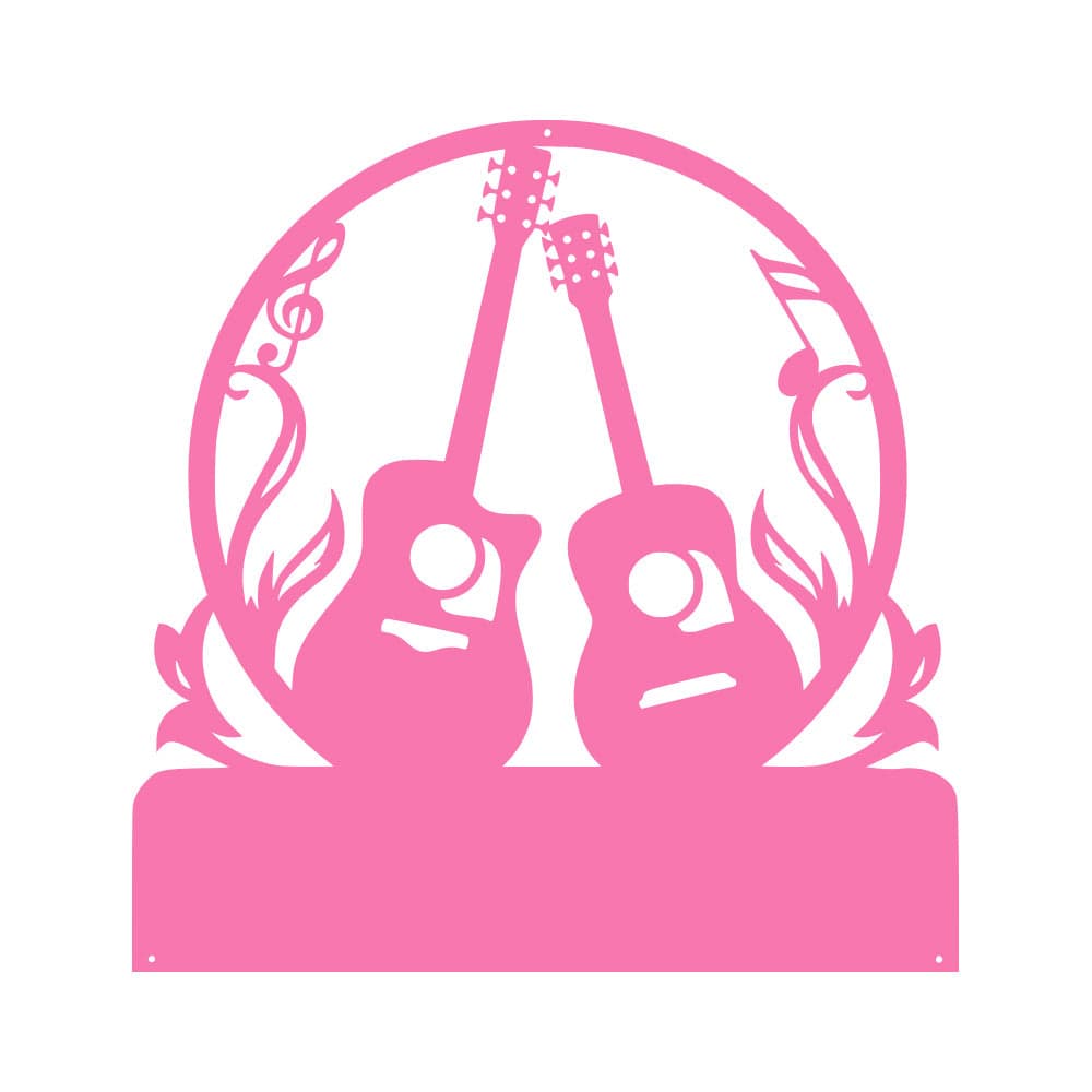 Guitar Metal Sign