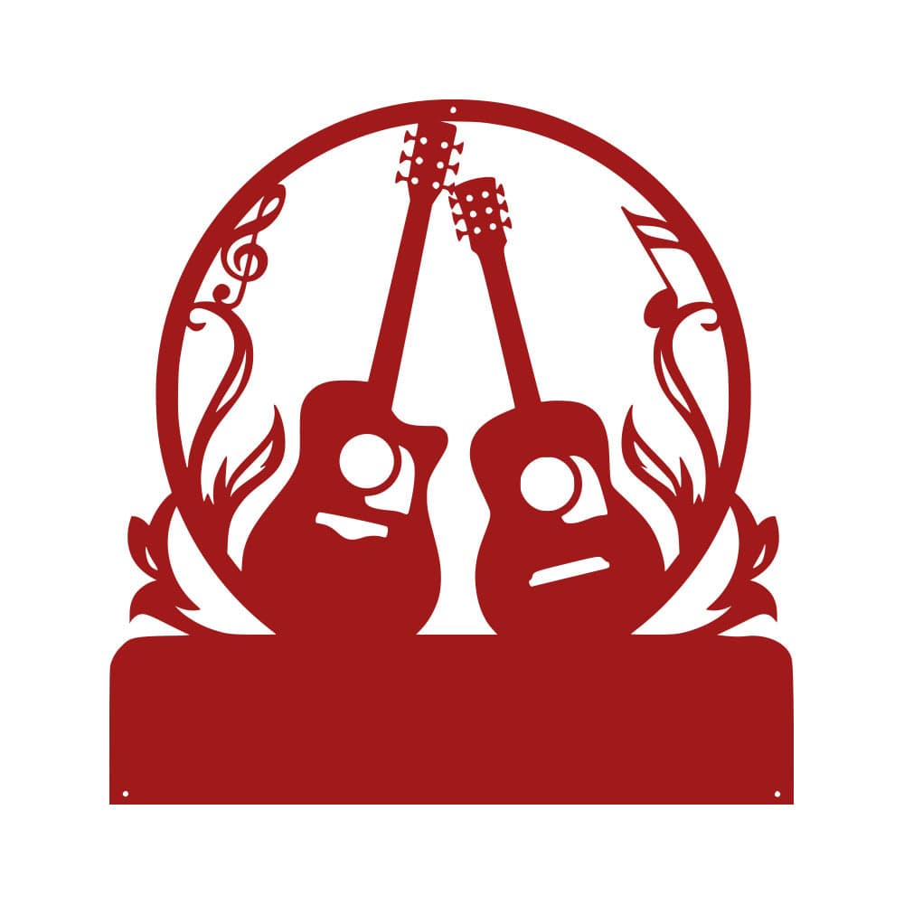 Guitar Metal Sign