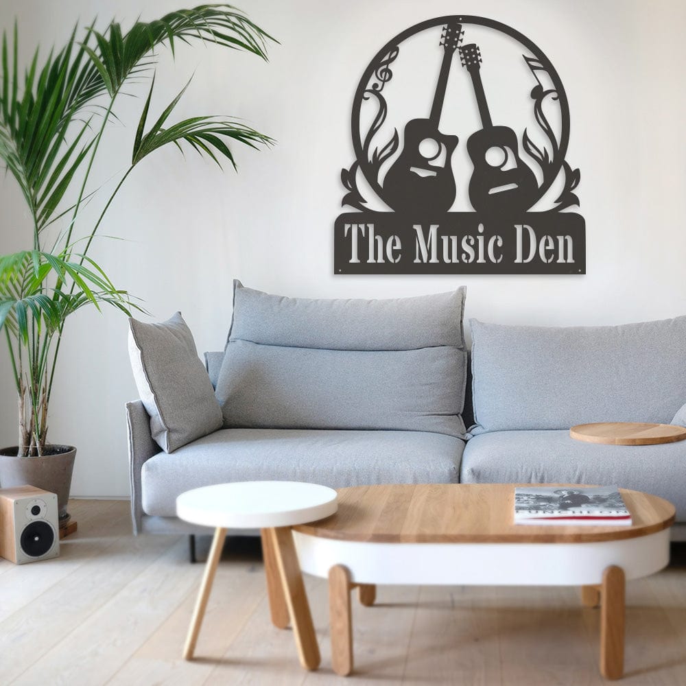 Guitar Metal Sign