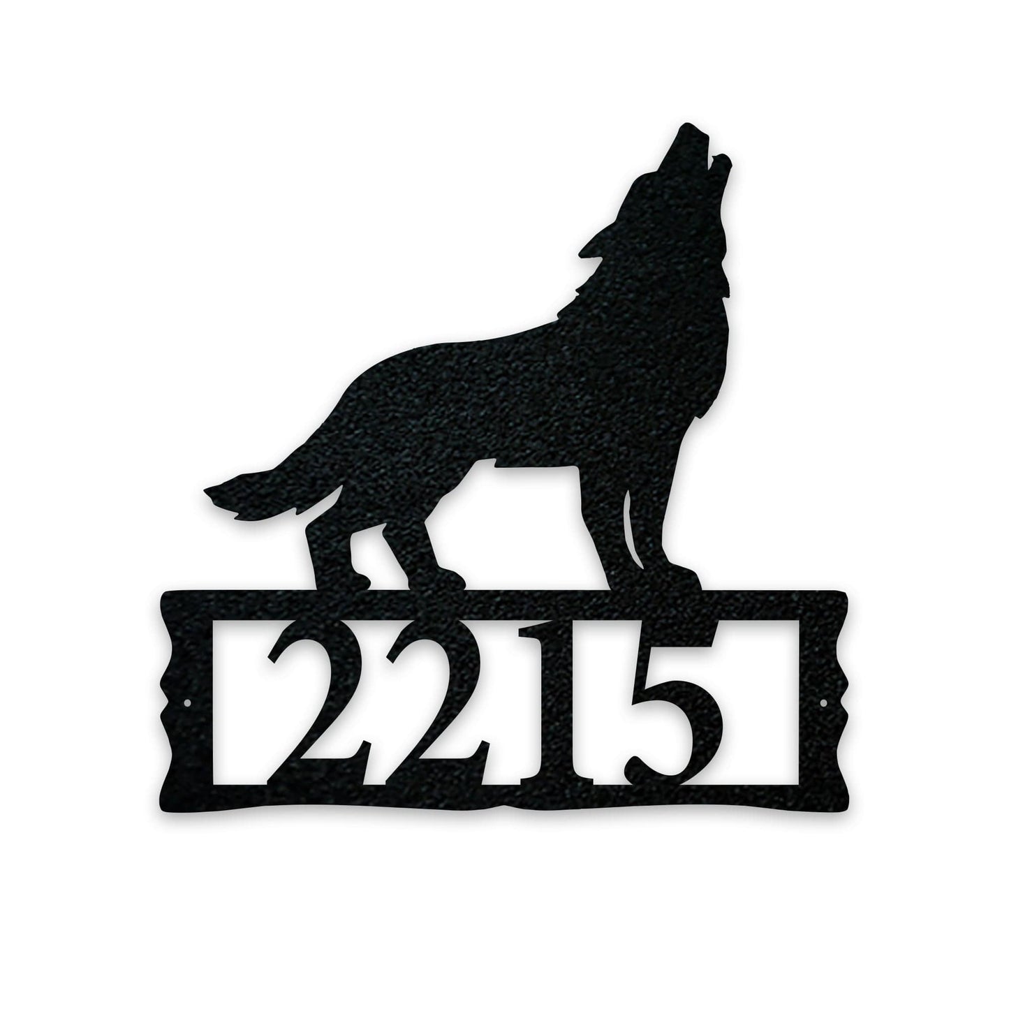 Howling Wolf Metal Address Plaque
