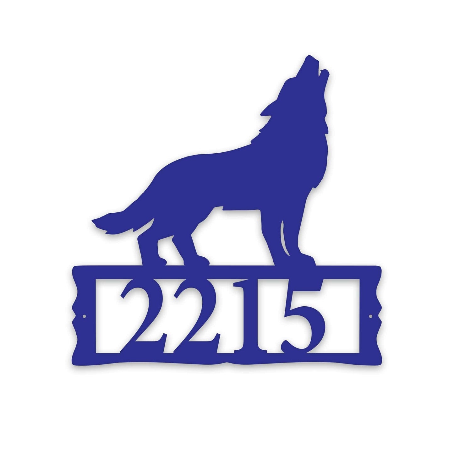 Howling Wolf Metal Address Plaque