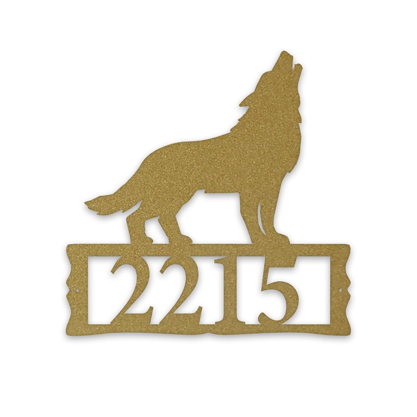 Howling Wolf Metal Address Plaque