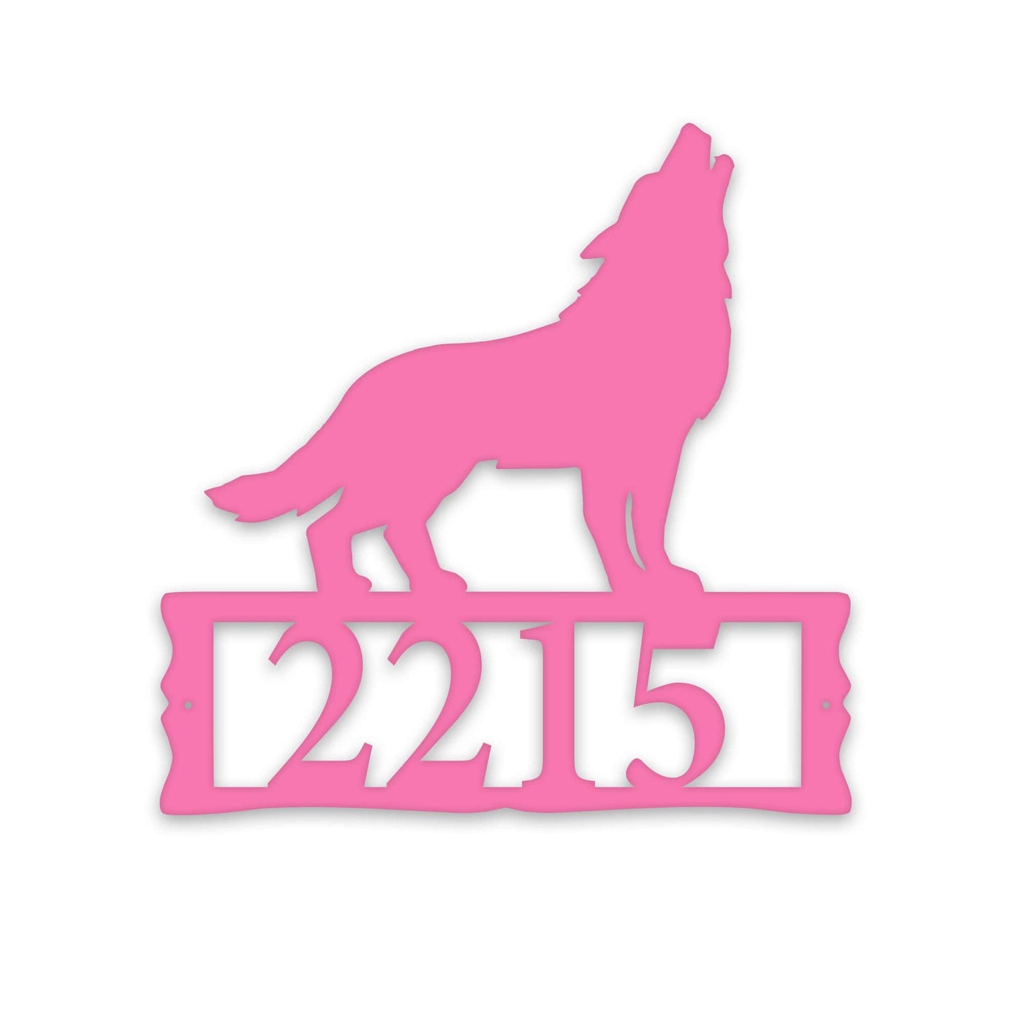 Howling Wolf Metal Address Plaque