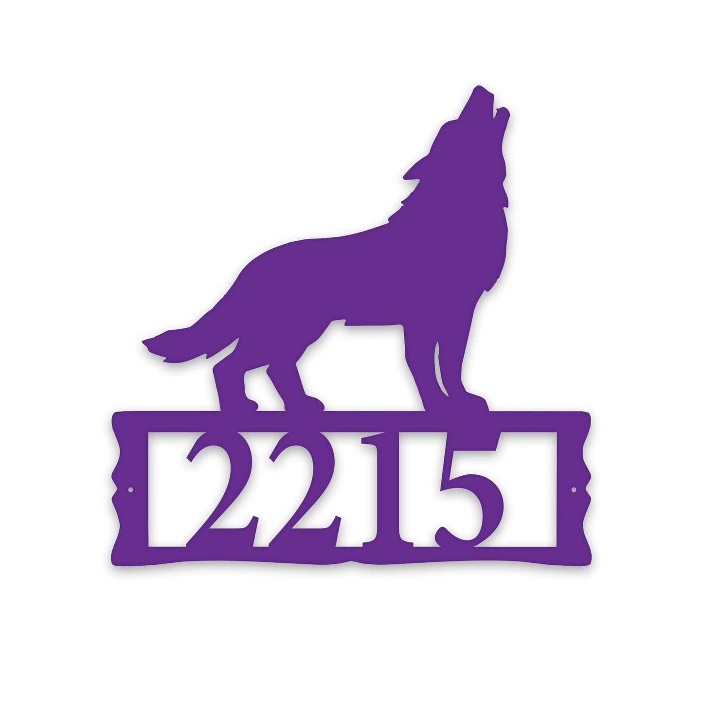 Howling Wolf Metal Address Plaque