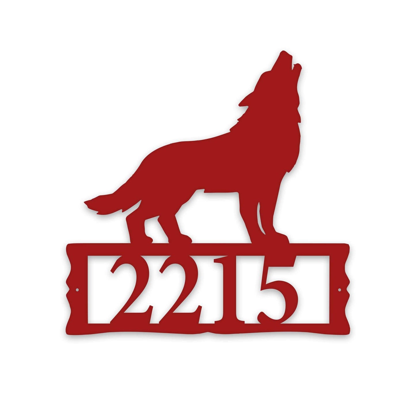 Howling Wolf Metal Address Plaque