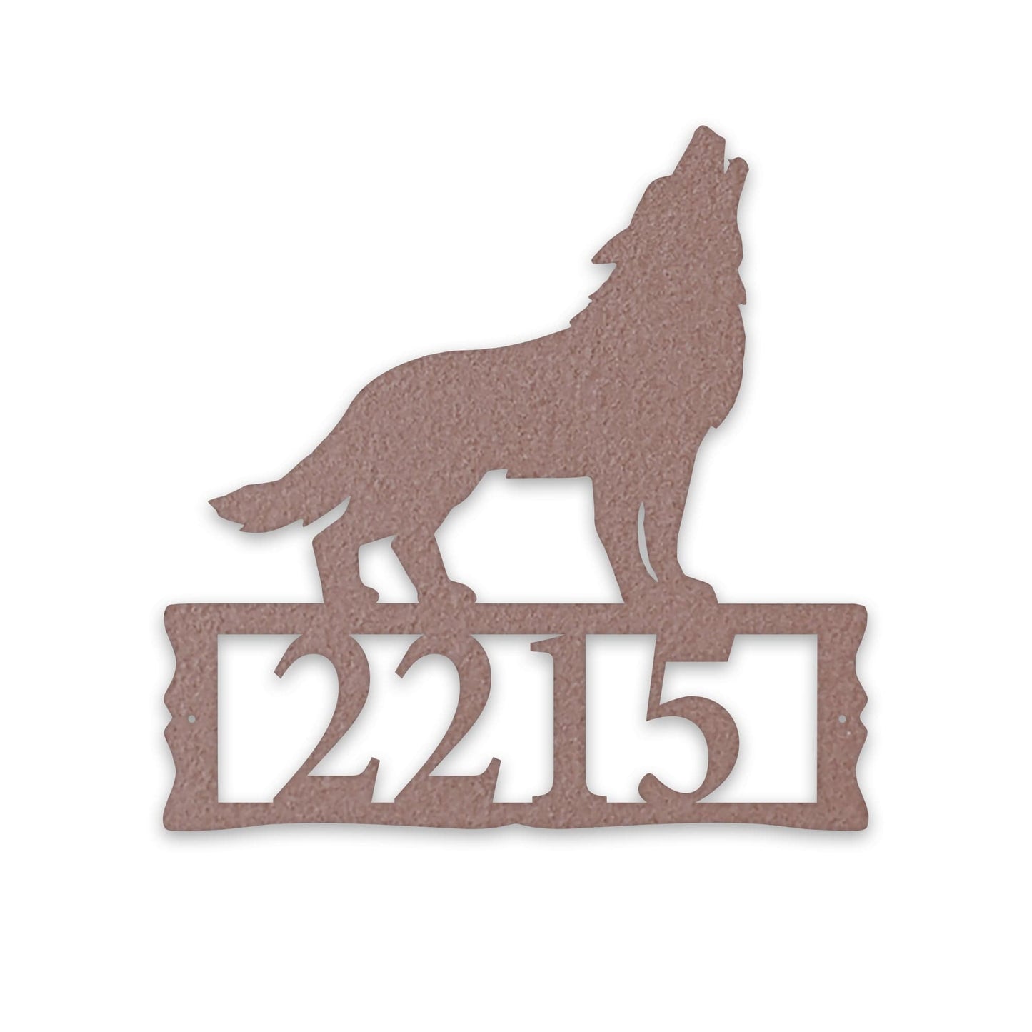 Howling Wolf Metal Address Plaque