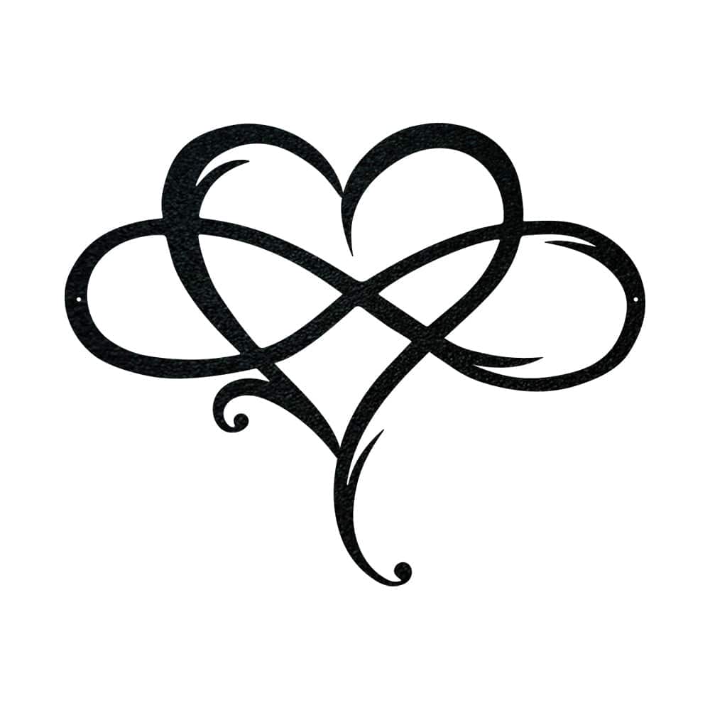 Infinity Heart Metal Sign