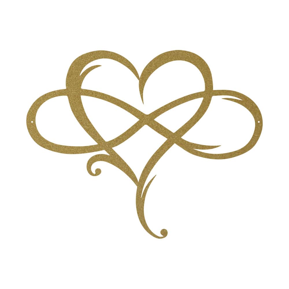Infinity Heart Metal Sign