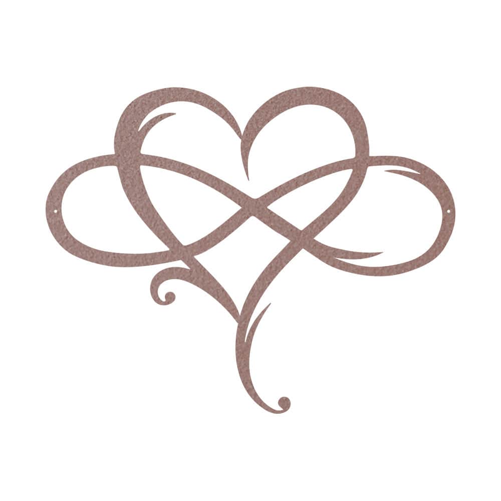 Infinity Heart Metal Sign