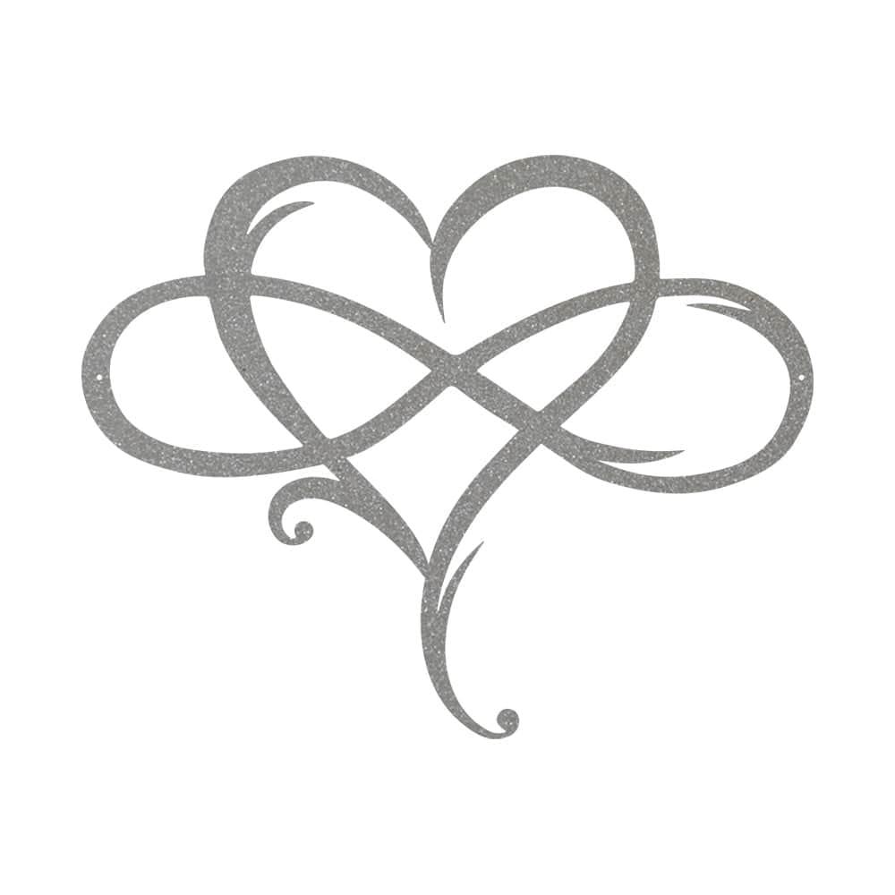 Infinity Heart Metal Sign