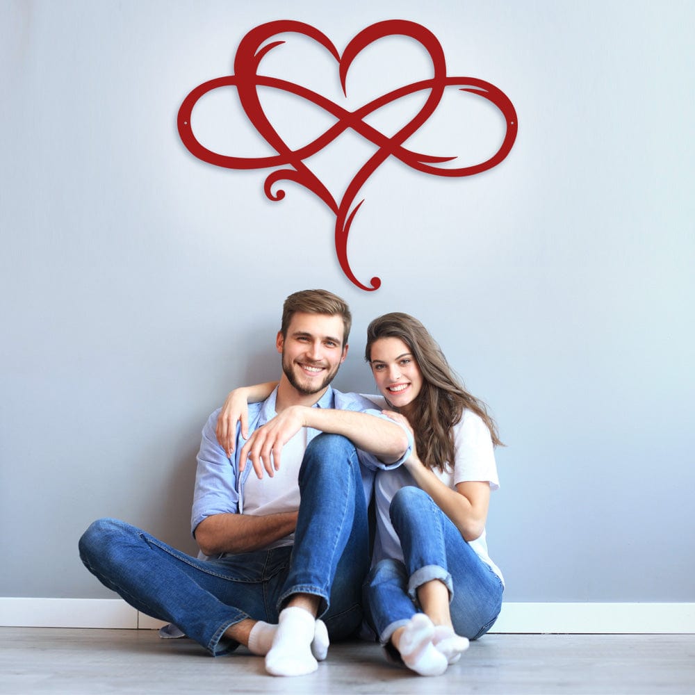 Infinity Heart Metal Sign
