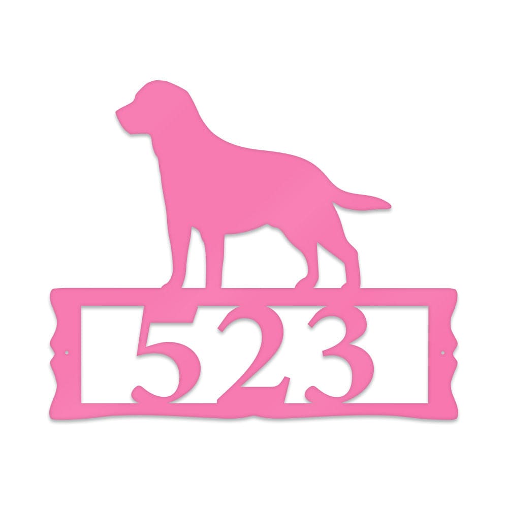 Labrador House Address Sign
