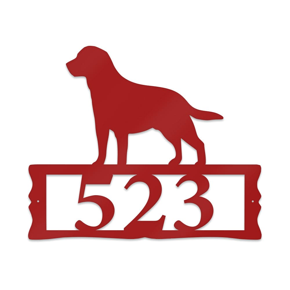 Labrador House Address Sign