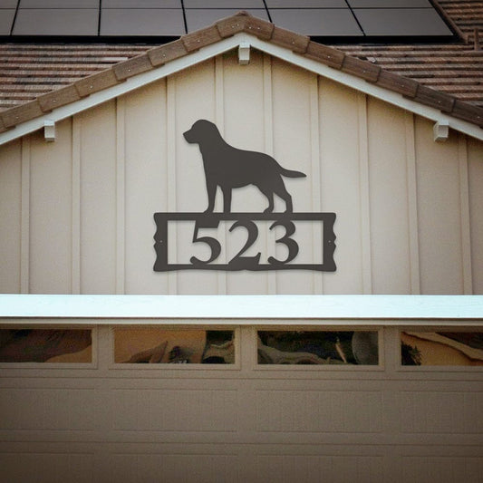 Labrador House Address Sign
