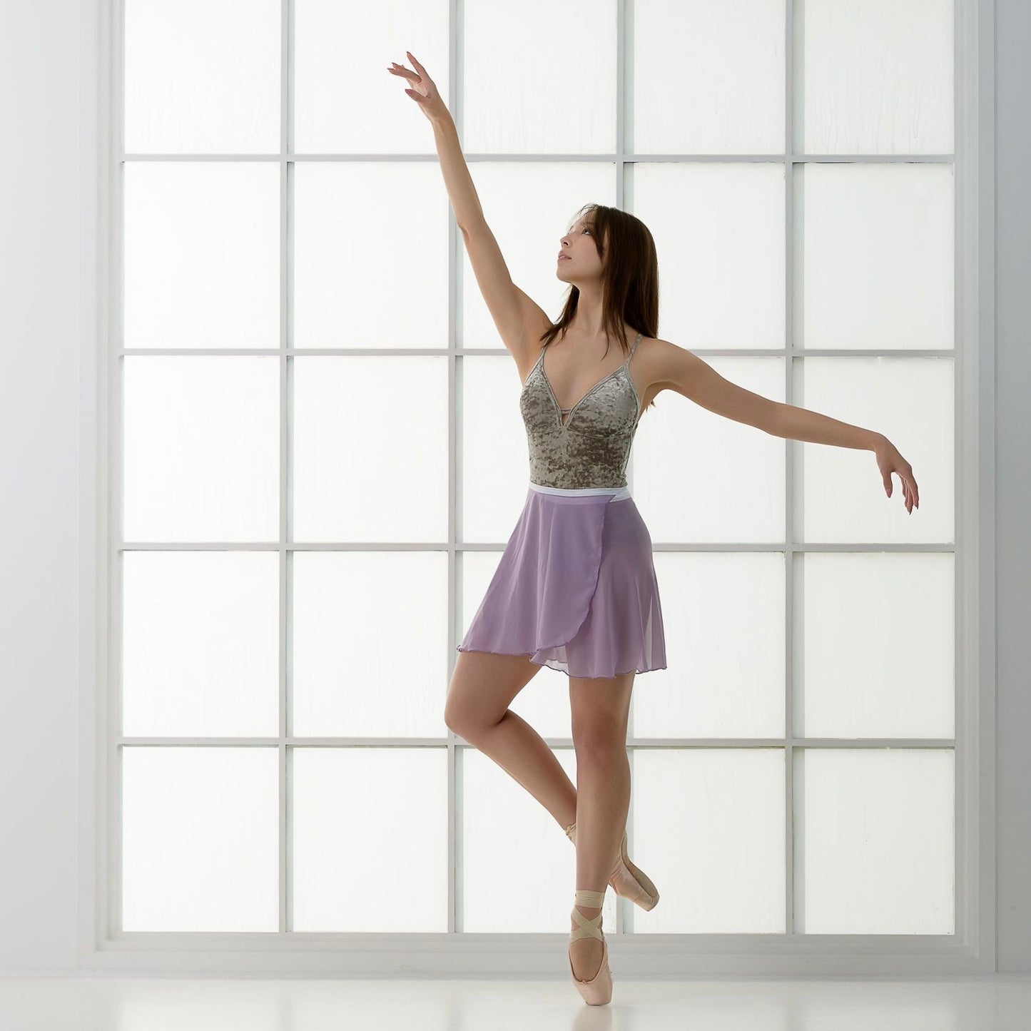 Light Purple Chiffon Ballet Wrap Skirt - Lavender Mist Classical Skirt