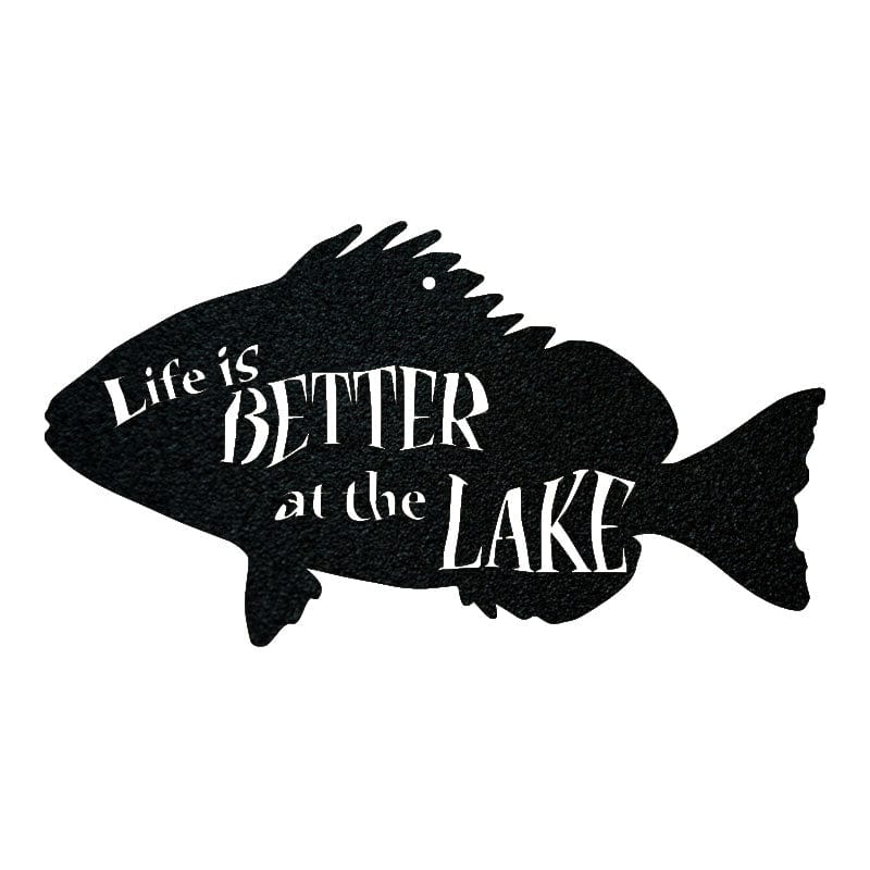 Metal Lake Sign "Life is Better at the Lake" - Rustic Lake House Decor | Durable Outdoor Wall Art