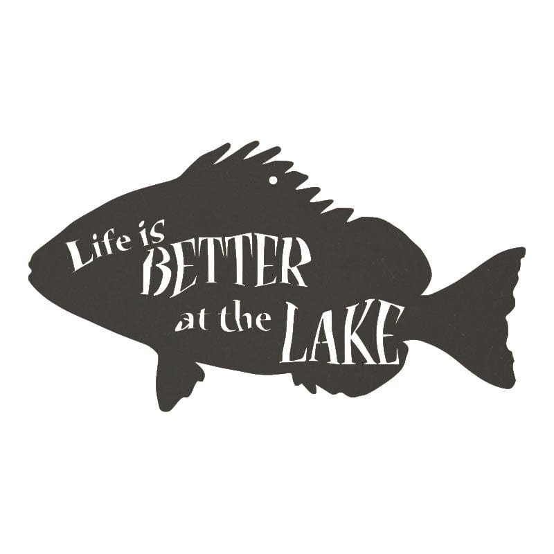 Metal Lake Sign "Life is Better at the Lake" - Rustic Lake House Decor | Durable Outdoor Wall Art