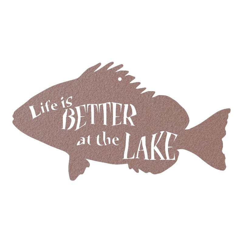 Metal Lake Sign "Life is Better at the Lake" - Rustic Lake House Decor | Durable Outdoor Wall Art