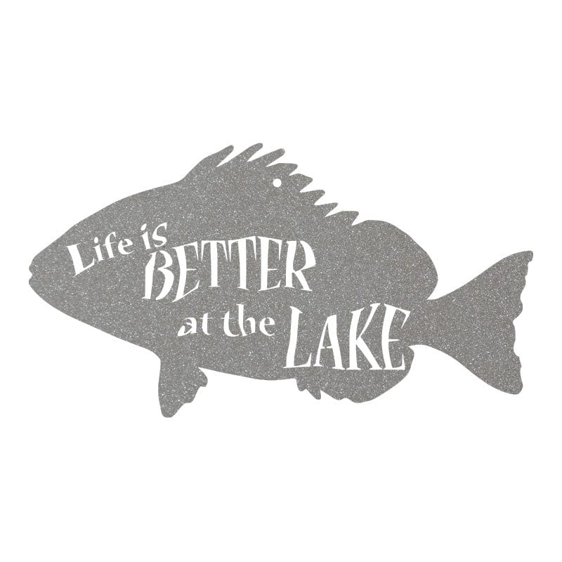 Metal Lake Sign "Life is Better at the Lake" - Rustic Lake House Decor | Durable Outdoor Wall Art