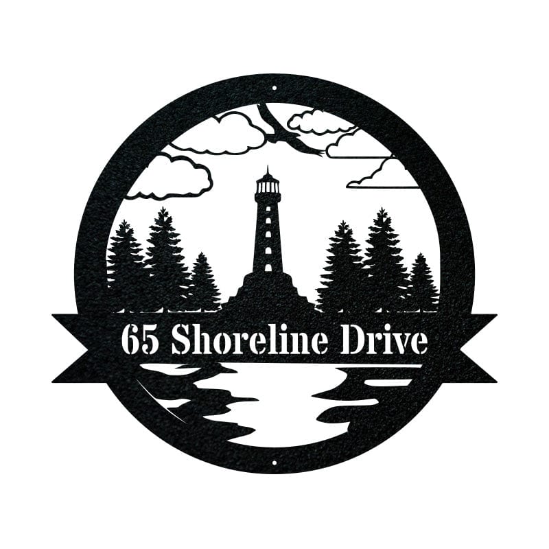 Lighthouse Metal Sign